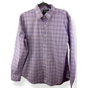 Bonobos Dress Shirt Blue Plaid Slim Fit Long Sleeve Button Up Mens Size Large